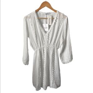 Luisa Ricci white summer dress/coverup NWT Large